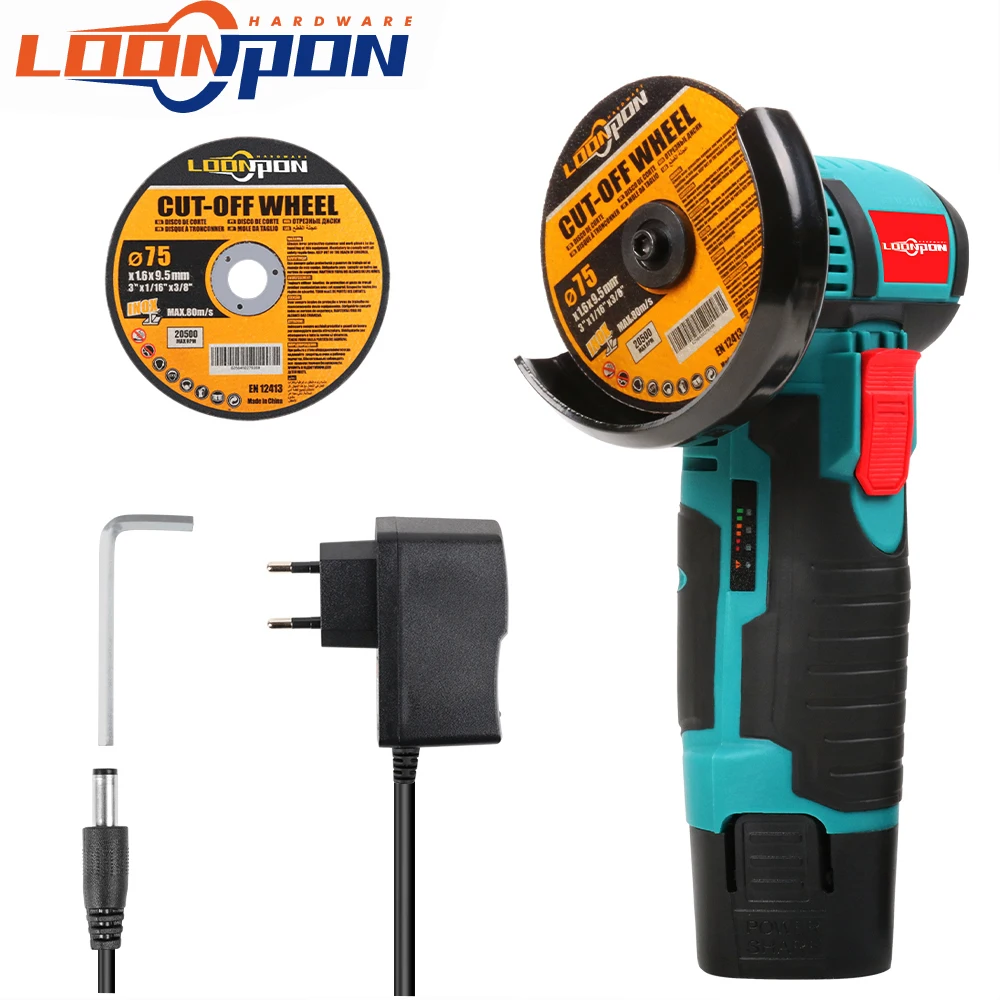 3 Inch Angle Grinder 12V Mini Cordless Metal Cutter Machine for Grinding Cutting with Charger and Battery
3 Inch Angle Grinder 12V Mini Cordless Metal Cutter Machine for Grinding Cutting with Charger and Battery