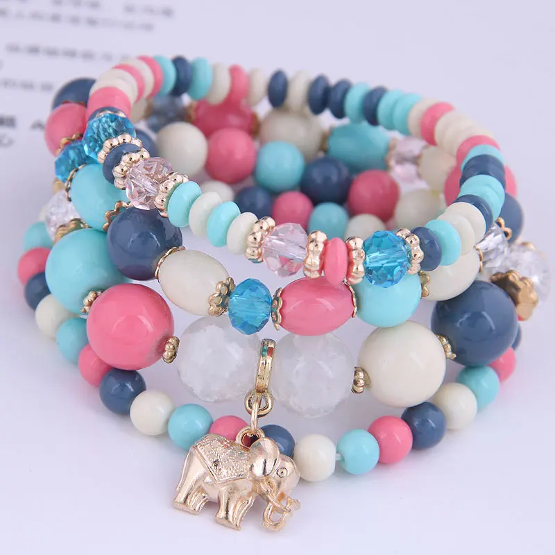 European and American Handwear Fashion Elephant Pendant Women Crystal Bracelet Retro Girls National Style Jewelry Bracelet
European and American Handwear Fashion Elephant Pendant Women Crystal Bracelet Retro Girls National Style Jewelry Bracelet