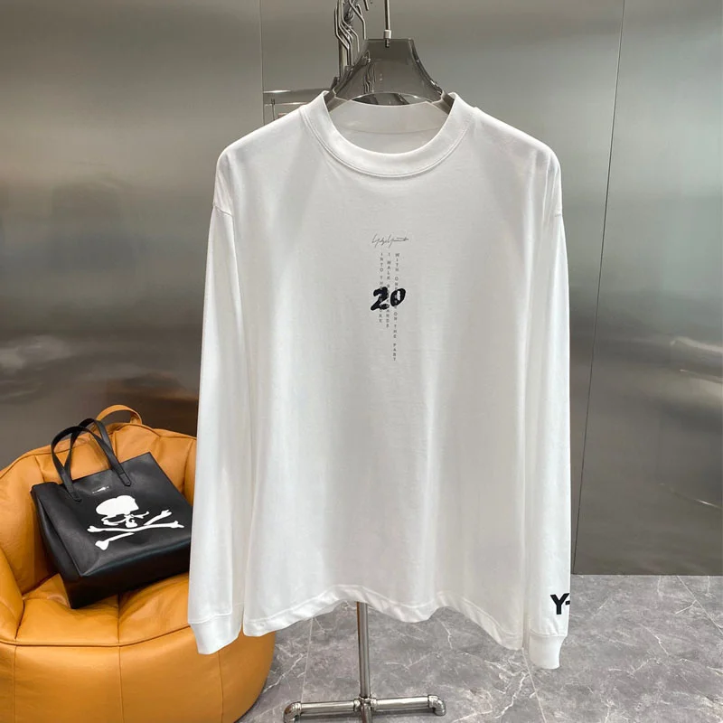 Футболка Yohji Y-3 Yamamoto 23SS с вышивкой в честь 20-летнего юбилея, с круглым вырезом и длинным рукавом, мужские и женские пуловеры
Футболка Yohji Y-3 Yamamoto 23SS с вышивкой в честь 20-летнего юбилея, с круглым вырезом и длинным рукавом, мужские и женские пуловеры