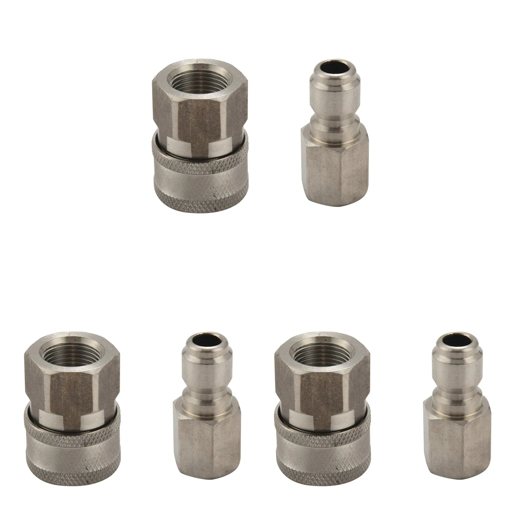 3X Stainless Steel Pressure Washer Adapter Set G3/8 Inch Female Quick Connect Plug and Socket,Max Pressure 5000 Psi
3X Stainless Steel Pressure Washer Adapter Set G3/8 Inch Female Quick Connect Plug and Socket,Max Pressure 5000 Psi