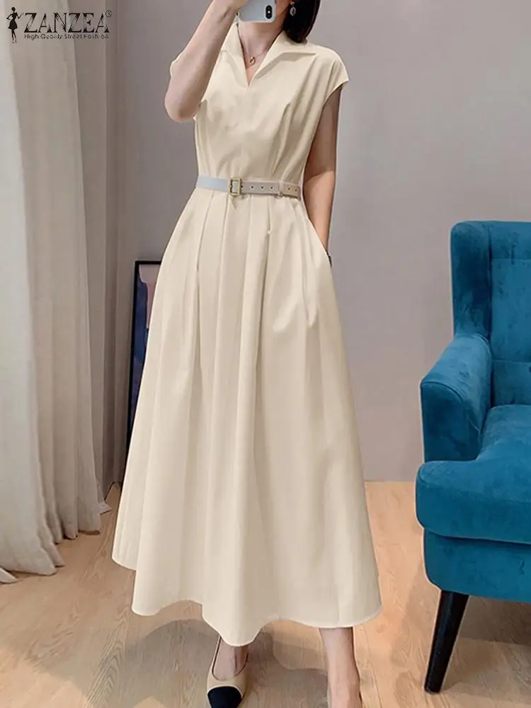 ZANZEA Fashion A-line Dress Summer Short Sleeve V-Neck Solid Vestidos Woman Elegant Party Sundress Female Mid-Calf Length Robe
ZANZEA Fashion A-line Dress Summer Short Sleeve V-Neck Solid Vestidos Woman Elegant Party Sundress Female Mid-Calf Length Robe
