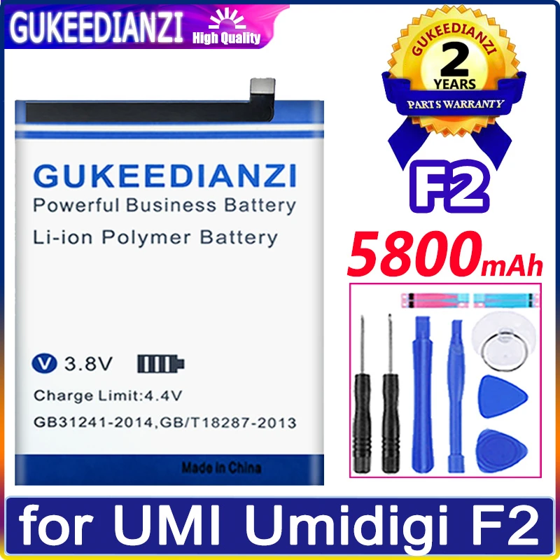 Bateria New Batterie 5800mAh Battery For UMI Umidigi F2 High Capacity Replacement Battery Warranty 1 Year + Free Tools
Bateria New Batterie 5800mAh Battery For UMI Umidigi F2 High Capacity Replacement Battery Warranty 1 Year + Free Tools