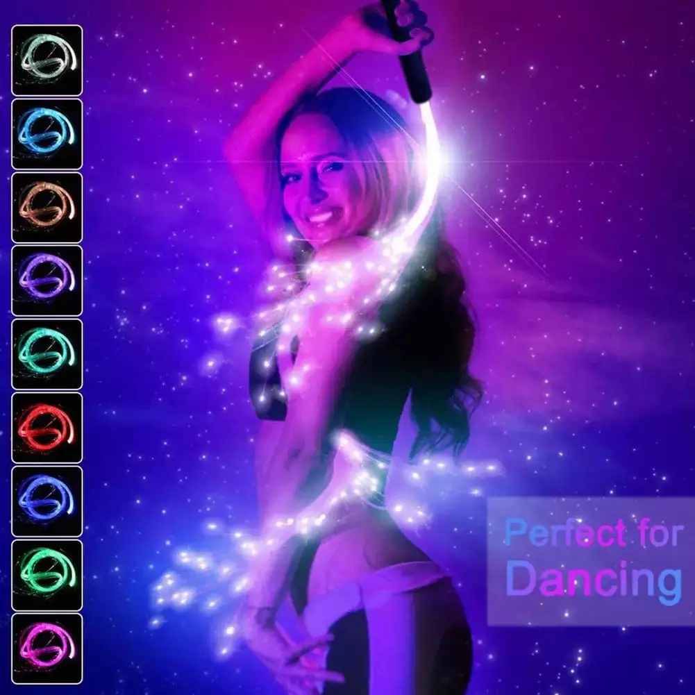 

360° Swivel Super Bright Light Up Rave Toy EDM Pixel Flow Lace Dance Festival Party Disco Dance Whips LED Fiber Optic Whip