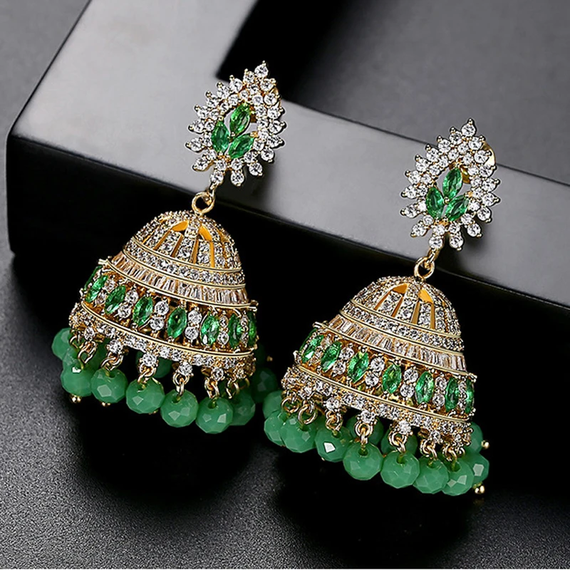 Indian Vintage Bollywood Gypsy Gold Plated Boho Bell Ear Rings Traditional Jhumka Jhumki Earrings Women Crystal Ethnic Gypsy
Indian Vintage Bollywood Gypsy Gold Plated Boho Bell Ear Rings Traditional Jhumka Jhumki Earrings Women Crystal Ethnic Gypsy