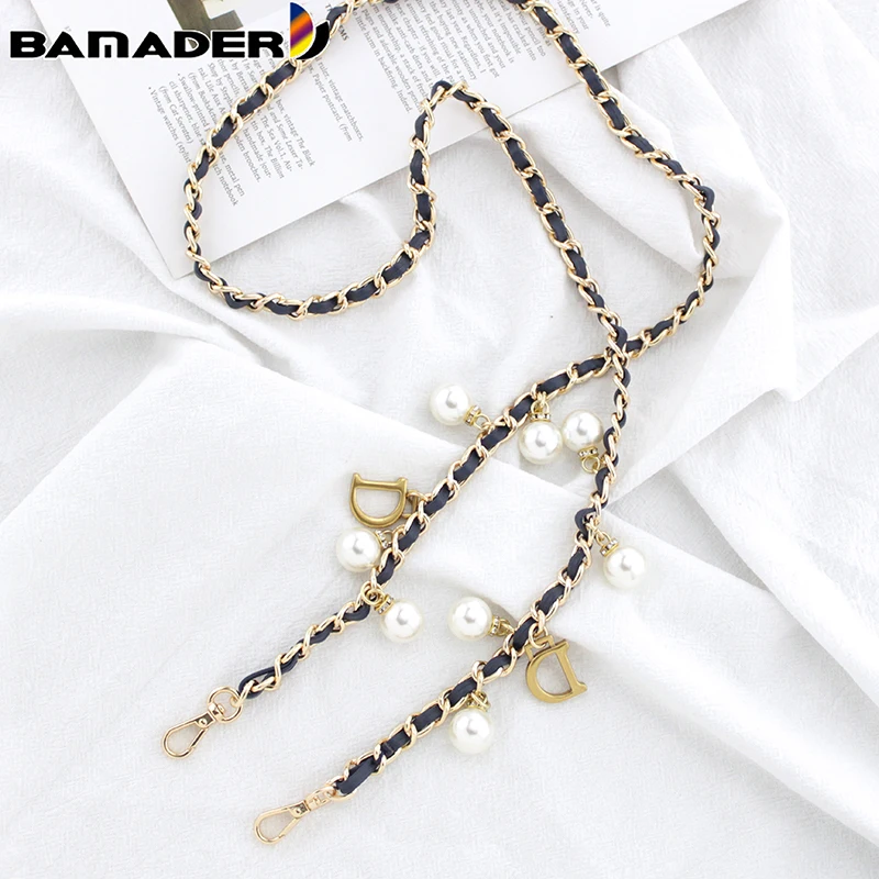 Bag Strap BAMADER D Letter Accessories Women Chain Bag Straps Pearl Decoration Bag Strap Metal Bags Chain Strap Luxury Designer 
Bag Strap BAMADER D Letter Accessories Women Chain Bag Straps Pearl Decoration Bag Strap Metal Bags Chain Strap Luxury Designer