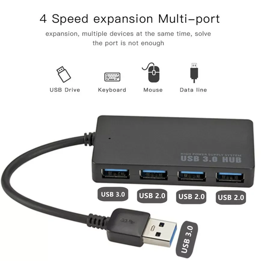 Hot Sales For Laptop PC High Speed USB 3.0 HUB Multi USB Splitter 4 Ports Expander Multiple USB Expander Computer Accessories
Hot Sales For Laptop PC High Speed USB 3.0 HUB Multi USB Splitter 4 Ports Expander Multiple USB Expander Computer Accessories