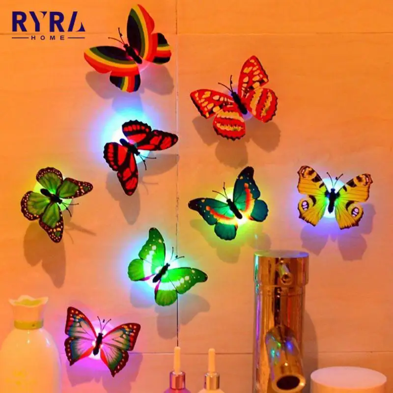 LED Pasteable Night Light Colorful Glowing Cute Butterfly Color Changing Lamp Home Decoration Wall Lamp Random Color 15pcs
LED Pasteable Night Light Colorful Glowing Cute Butterfly Color Changing Lamp Home Decoration Wall Lamp Random Color 15pcs