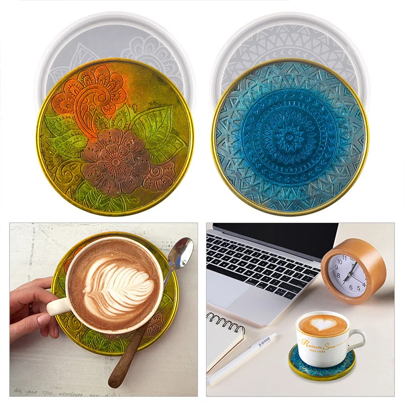 Flower Pattern Round Coaster Resin Silicone Molds Coffee Coaster Tray Mold Epoxy Resin Plaster Concrete Wine Glass Cup Mat Mould
Flower Pattern Round Coaster Resin Silicone Molds Coffee Coaster Tray Mold Epoxy Resin Plaster Concrete Wine Glass Cup Mat Mould