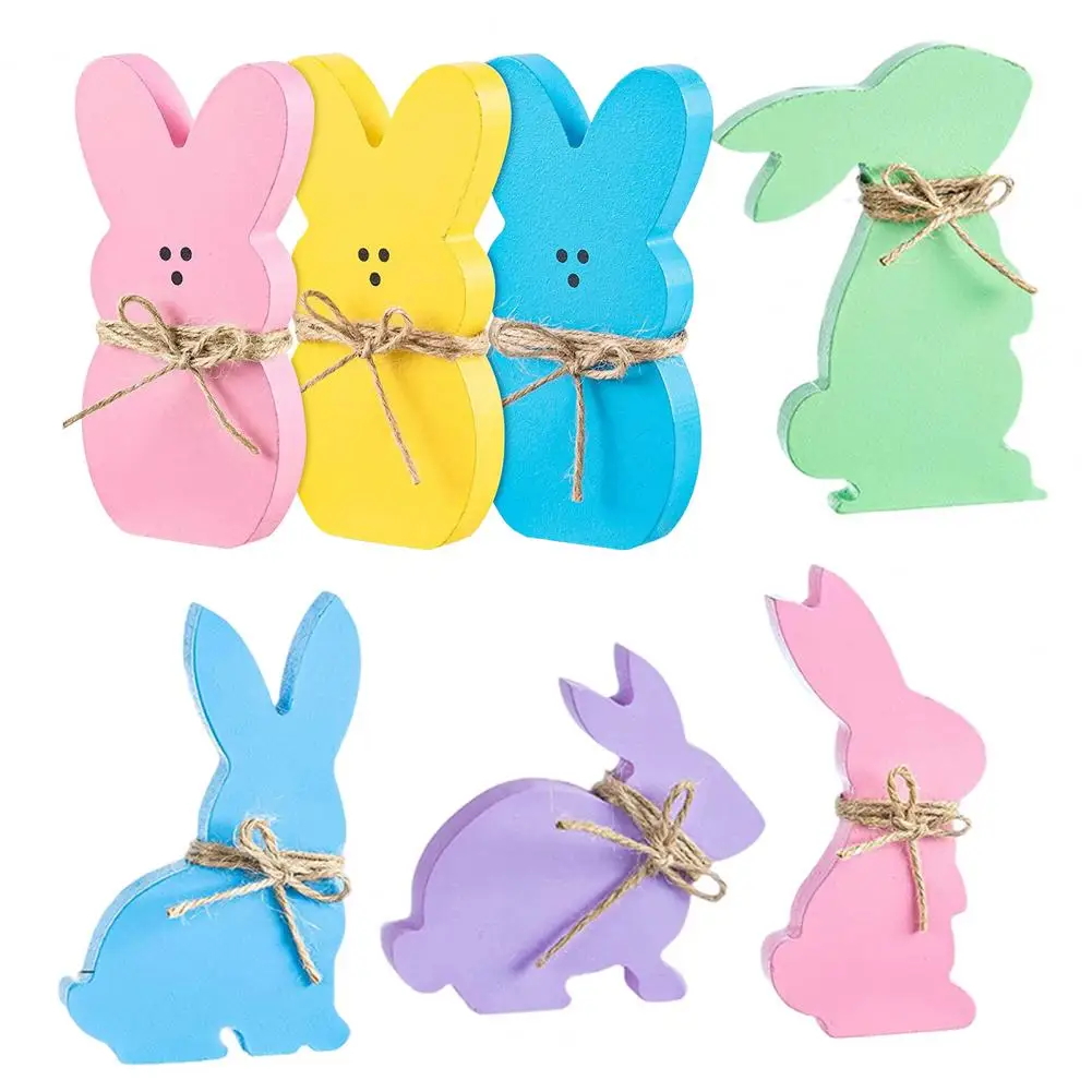 1 Set Easter Rabbit Ornament with Hemp Rope Burr Free Density Board Happy Easter Bunny Desktop Wooden Decoration Home Decor
1 Set Easter Rabbit Ornament with Hemp Rope Burr Free Density Board Happy Easter Bunny Desktop Wooden Decoration Home Decor