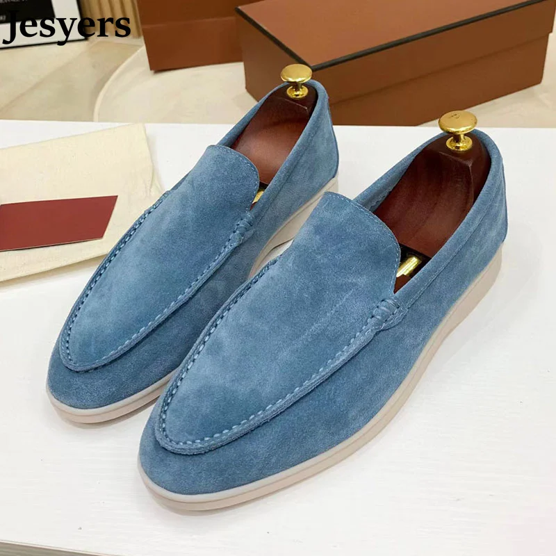 Spring Classic Flat Soft Sole Casual Shoes Kid Suede Round Toe Deep Mouth Lazy Loafers Comfort Light Walking Shoes Unisex 2022
Spring Classic Flat Soft Sole Casual Shoes Kid Suede Round Toe Deep Mouth Lazy Loafers Comfort Light Walking Shoes Unisex 2022