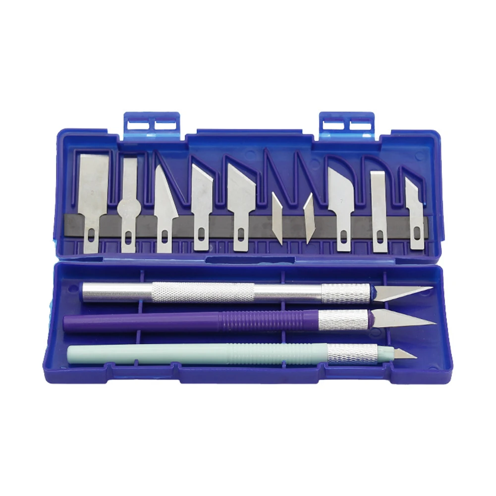 13PCS Precision Cutter Set Exacto Hand Tool Set Paper Cut Carving Knife Tools Kit Cutter Blade DIY Repair Box Crafts Art Cutting
13PCS Precision Cutter Set Exacto Hand Tool Set Paper Cut Carving Knife Tools Kit Cutter Blade DIY Repair Box Crafts Art Cutting