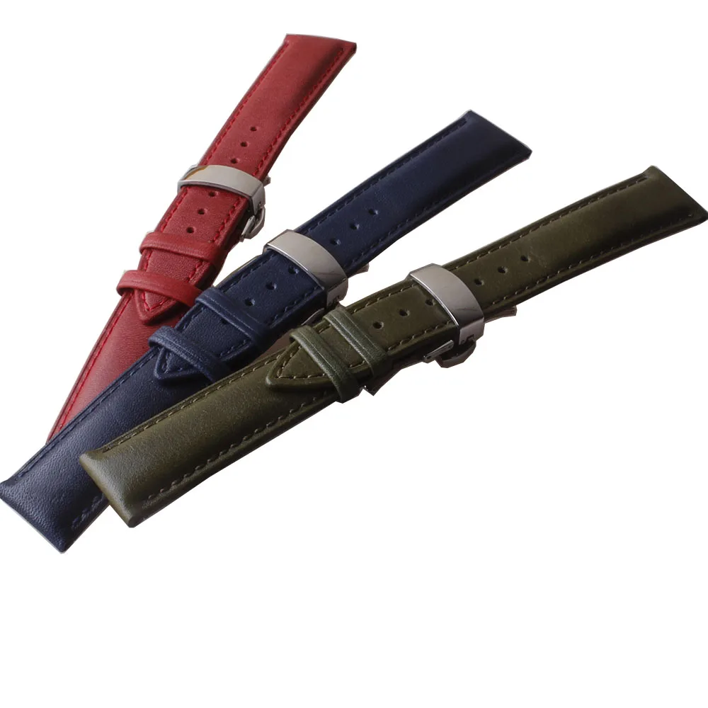 Genuine Leather Watch strap Watchband Dark Blue Red Green Smooth Soft Watch Accessories Fold deployment for Tudor Rolex 20 22mm
Genuine Leather Watch strap Watchband Dark Blue Red Green Smooth Soft Watch Accessories Fold deployment for Tudor Rolex 20 22mm