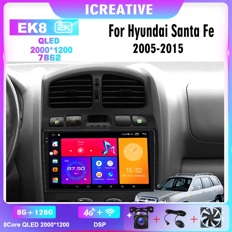2K QLED 2 Din for Hyundai Classic Santa Fe 1 2005-2015 Android12 Car Radio Multimedia Player Navigation Carplay Head Unit
2K QLED 2 Din for Hyundai Classic Santa Fe 1 2005-2015 Android12 Car Radio Multimedia Player Navigation Carplay Head Unit