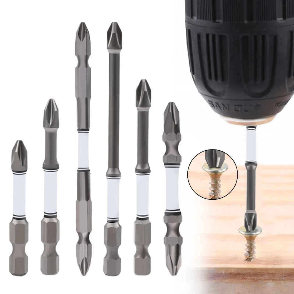 PH2 Electric Screwdriver Bit 1/4'' Hex Shank Alloy Steel Single/Double Head Screw Driver Drill Bit 50mm-110mm
PH2 Electric Screwdriver Bit 1/4'' Hex Shank Alloy Steel Single/Double Head Screw Driver Drill Bit 50mm-110mm