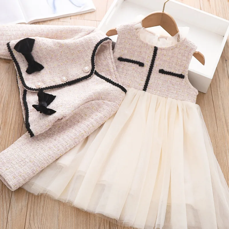 Girls Suit Autumn Winter Vest Veil Dress + French Coat Two-piece Child Girl Set High Quality Boutique Sets Toddler Party Wedding
Girls Suit Autumn Winter Vest Veil Dress + French Coat Two-piece Child Girl Set High Quality Boutique Sets Toddler Party Wedding