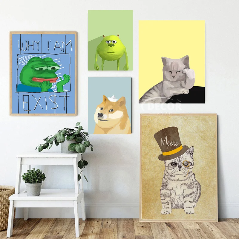 Cute Cartoon Cat Boho Poster Canvas Painting Art Nordic Frog Prints Wall Pictures Baby Kids Room Decor Aesthetic Wall Paintings
Cute Cartoon Cat Boho Poster Canvas Painting Art Nordic Frog Prints Wall Pictures Baby Kids Room Decor Aesthetic Wall Paintings