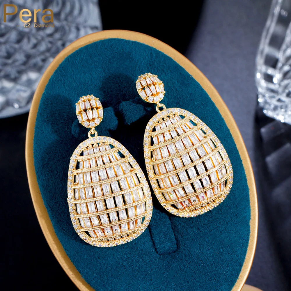 Pera Hot Design Tortoise Shell Shape Cubic Zirconia Long Big Gold Color Drop Earrings for Women Wedding Jewelry Accessories E133
Pera Hot Design Tortoise Shell Shape Cubic Zirconia Long Big Gold Color Drop Earrings for Women Wedding Jewelry Accessories E133
