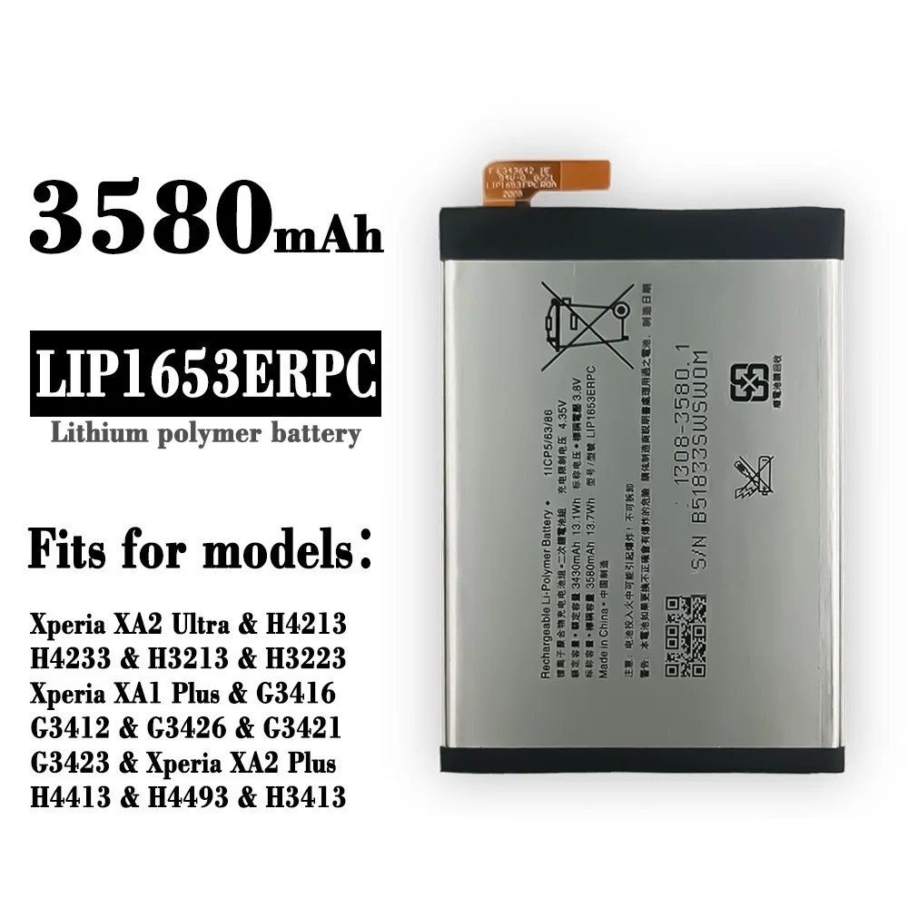 Replacement Battery For SONY Xperia XA2 Ultra G3421 G3412 XA1 Plus Dual H4213 High Quality 100% Original LIP1653ERPC Batteries
Replacement Battery For SONY Xperia XA2 Ultra G3421 G3412 XA1 Plus Dual H4213 High Quality 100% Original LIP1653ERPC Batteries