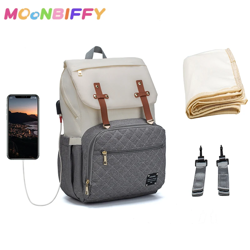 Lequeen Brand Diaper Bag Large Capacity USB Mummy Bag Travel Backpack Designer Nursing Bag for Baby Care Maternity Bag
Lequeen Brand Diaper Bag Large Capacity USB Mummy Bag Travel Backpack Designer Nursing Bag for Baby Care Maternity Bag