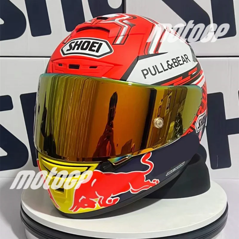 Мотоциклетный шлем на все лицо X14 X-Spirit III Marquez 5 TC-1 Helmet X-четырнадцать красных белых муравьев спортивный гоночный шлем
Мотоциклетный шлем на все лицо X14 X-Spirit III Marquez 5 TC-1 Helmet X-четырнадцать красных белых муравьев спортивный гоночный шлем
