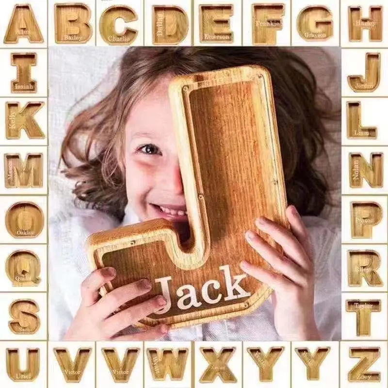Storage New Creative Wooden English Letter Piggy Bank Transparent Glass Piggy Bank Can Print Logo
Storage New Creative Wooden English Letter Piggy Bank Transparent Glass Piggy Bank Can Print Logo