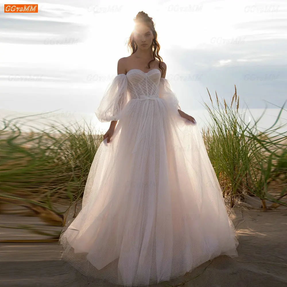 Bohemian Ivory Wedding Dress Long Sleeves Lace Up Bridal Gowns Beach Tulle Vestido De Noiva Princesa Factory Custom Trouwjurk
Bohemian Ivory Wedding Dress Long Sleeves Lace Up Bridal Gowns Beach Tulle Vestido De Noiva Princesa Factory Custom Trouwjurk