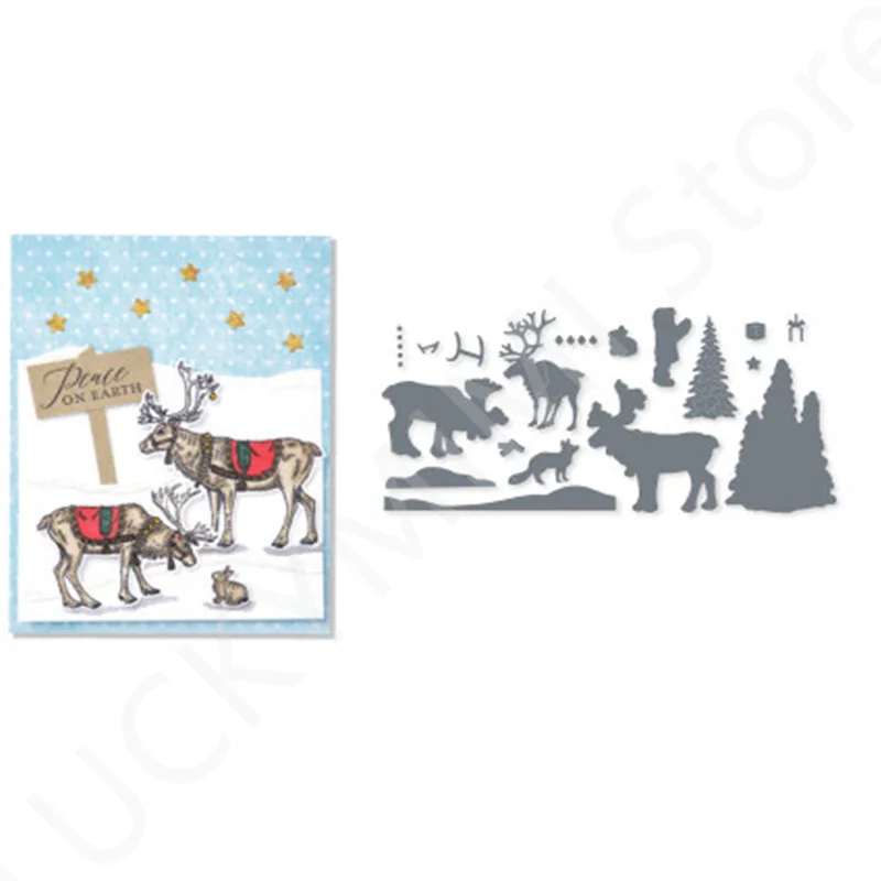 REINDEER Cutting Die and Clear Stamps For Handmade Paper Card Decoration Christmas DIY Scrapbooking Seal Craft 2022 New Arrival
REINDEER Cutting Die and Clear Stamps For Handmade Paper Card Decoration Christmas DIY Scrapbooking Seal Craft 2022 New Arrival