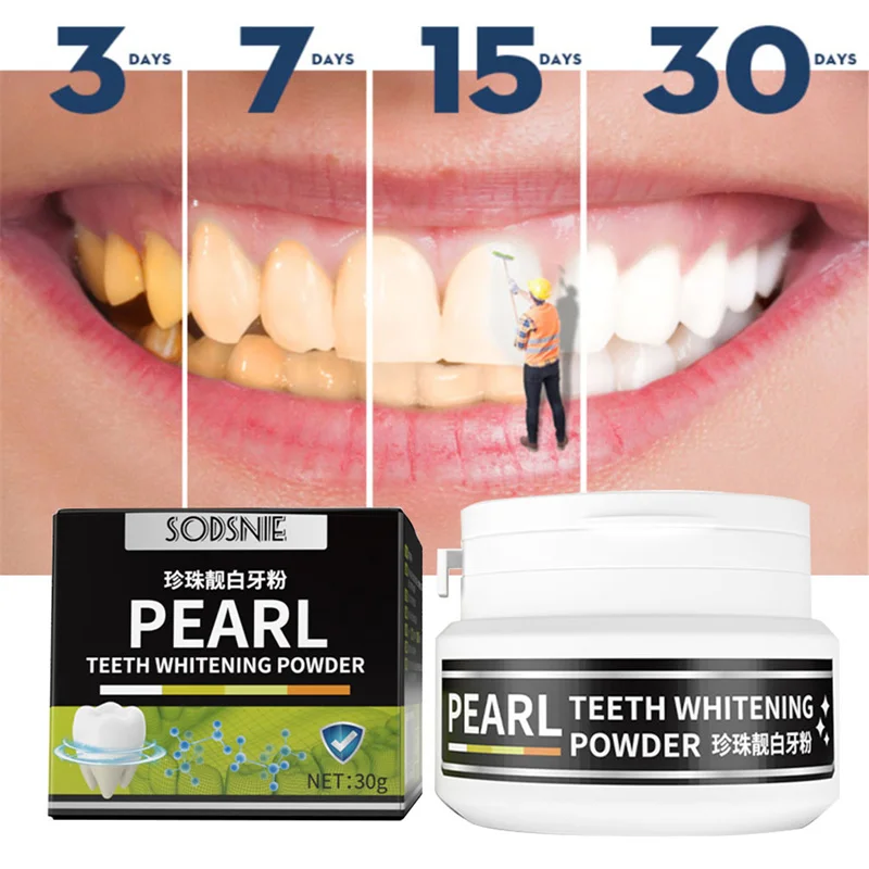 Pearl Teeth Whitening Powder Clean Oral Hygiene Powder Plaque Cigarette Stains Removal Repair Gums Healthy Fresh Breath 30g
Pearl Teeth Whitening Powder Clean Oral Hygiene Powder Plaque Cigarette Stains Removal Repair Gums Healthy Fresh Breath 30g