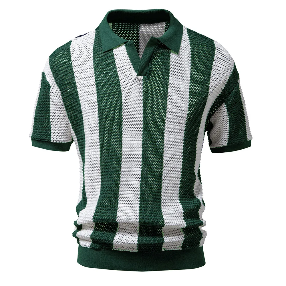 Men's Polo Shirts 2023 Summer Hollow Out Short Sleeve Fishing Nets Fashion Streetwear Men's Striped Knit Tops European Size
Men's Polo Shirts 2023 Summer Hollow Out Short Sleeve Fishing Nets Fashion Streetwear Men's Striped Knit Tops European Size