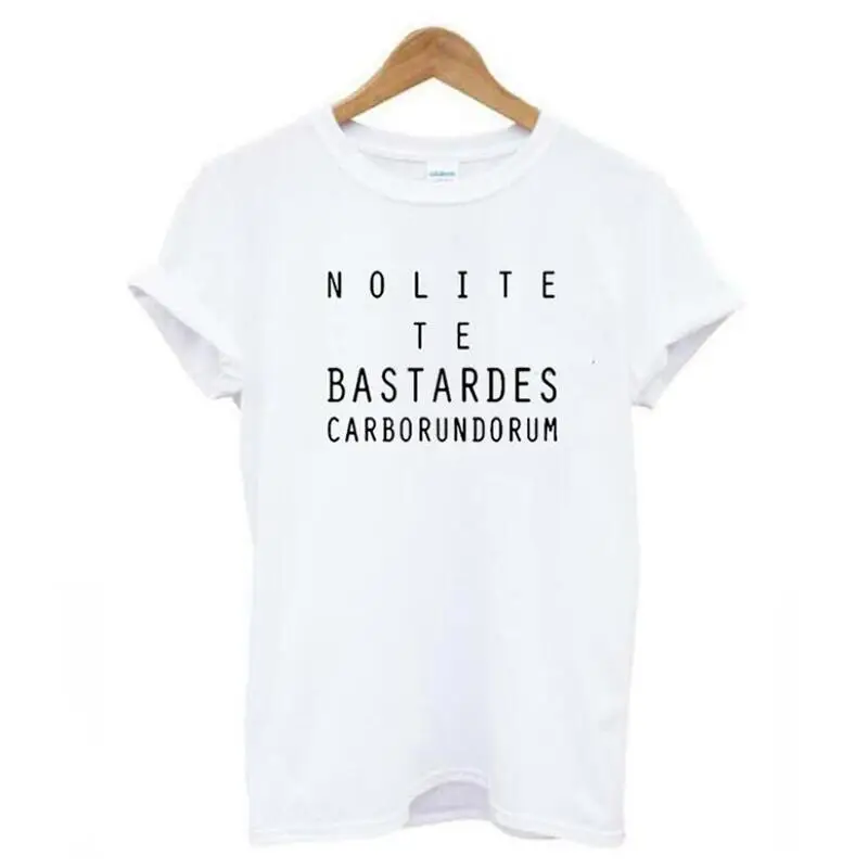 Nolite Te Bastardes Carborundorum T Shirt Women Tops Short Sleeve Cotton Tshirt Letter Print Casual Harajuku Tee Shirt Femme
Nolite Te Bastardes Carborundorum T Shirt Women Tops Short Sleeve Cotton Tshirt Letter Print Casual Harajuku Tee Shirt Femme