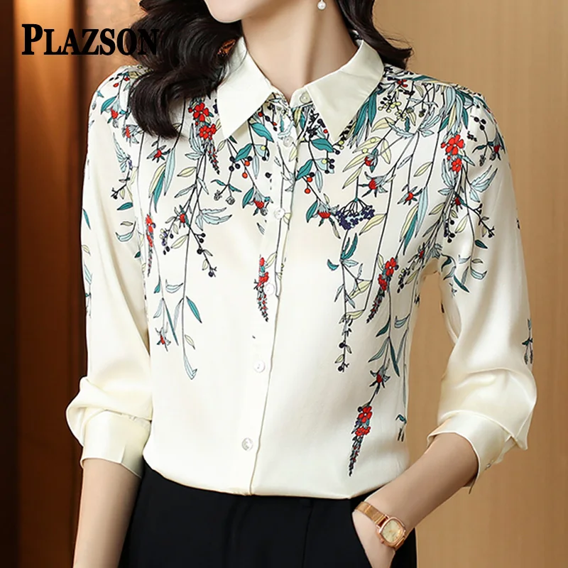 PLAZSON Chinese Style Shirt Plus Size 4XL Long Sleeve Sping Lapel Tops Stylish Print Women's Blouse Office Lady camisas y blusas
PLAZSON Chinese Style Shirt Plus Size 4XL Long Sleeve Sping Lapel Tops Stylish Print Women's Blouse Office Lady camisas y blusas