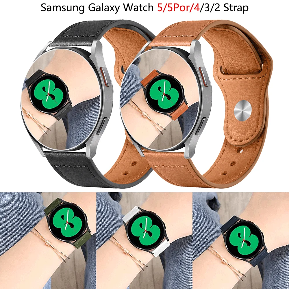 20mm 22mm Leather Band For Samsung Galaxy watch 5/pro/4/Classic 44mm 40mm Active 2 strap bracelet Huawei GT/2/Pro Galaxy 3 45mm
20mm 22mm Leather Band For Samsung Galaxy watch 5/pro/4/Classic 44mm 40mm Active 2 strap bracelet Huawei GT/2/Pro Galaxy 3 45mm