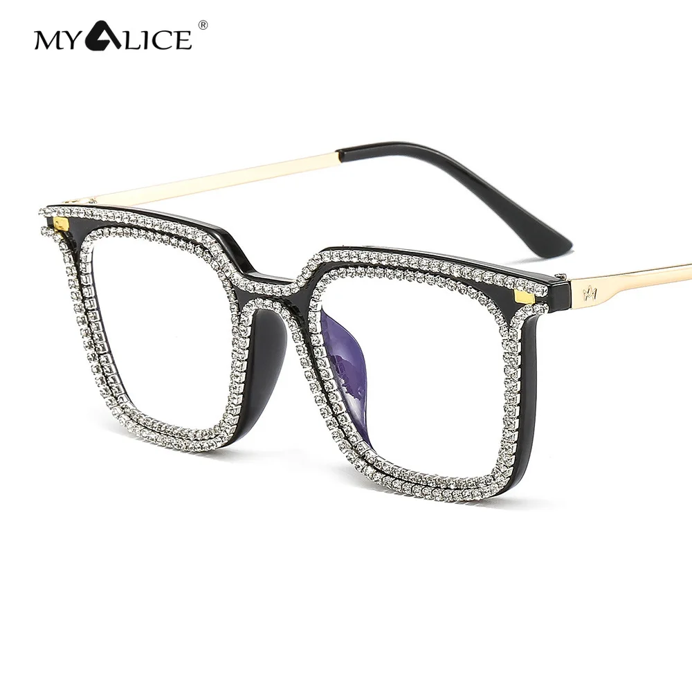 MYALICE Vintage Rectangle Frame Anti Blue Light Glasses Rhinestone Decorate Women Watch TV Play Computer Men Spectacles Glasses
MYALICE Vintage Rectangle Frame Anti Blue Light Glasses Rhinestone Decorate Women Watch TV Play Computer Men Spectacles Glasses