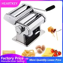 Pasta Maker Machine Stainless Steel Manual Hand Press Adjustable Thickness Settings Noodles Maker for Spaghetti Lasagna
