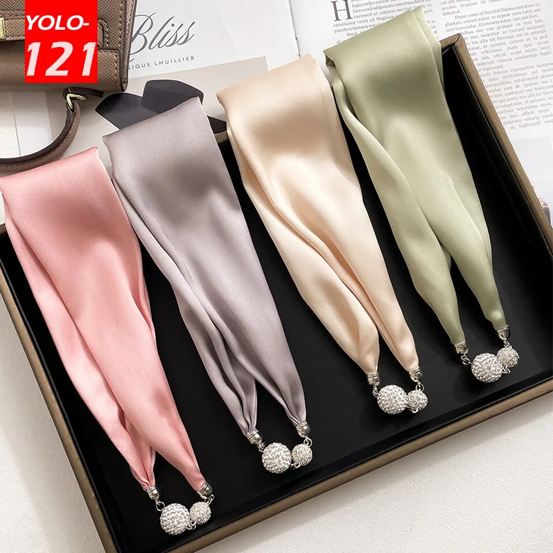 Summer Solid Silk Scarf Diamond Necklace Knot Small Silk Scarf Women Fashion Astronomical Headband Luxury Brand Design Scarf
Summer Solid Silk Scarf Diamond Necklace Knot Small Silk Scarf Women Fashion Astronomical Headband Luxury Brand Design Scarf