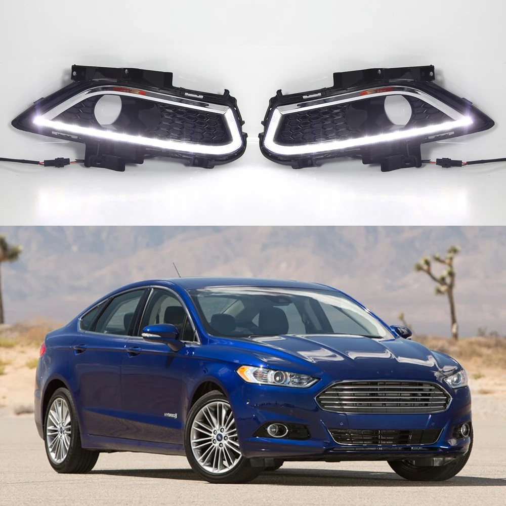 LED DRL Car Daytime Running Light Front Bumper Driving Fog Lamps Assembly Accessories For Ford Mondeo Fusion 2013 2014 2015 2016
LED DRL Car Daytime Running Light Front Bumper Driving Fog Lamps Assembly Accessories For Ford Mondeo Fusion 2013 2014 2015 2016