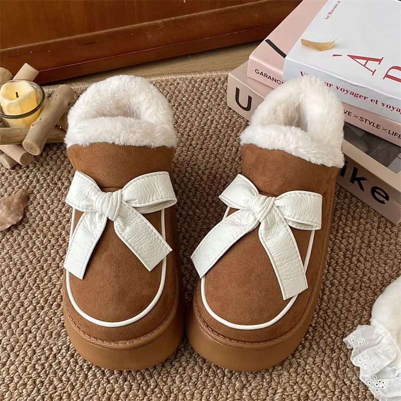 Thick-soled waterproof platform hand custom plush warm cute fur boots classic big size women 36-41
Thick-soled waterproof platform hand custom plush warm cute fur boots classic big size women 36-41