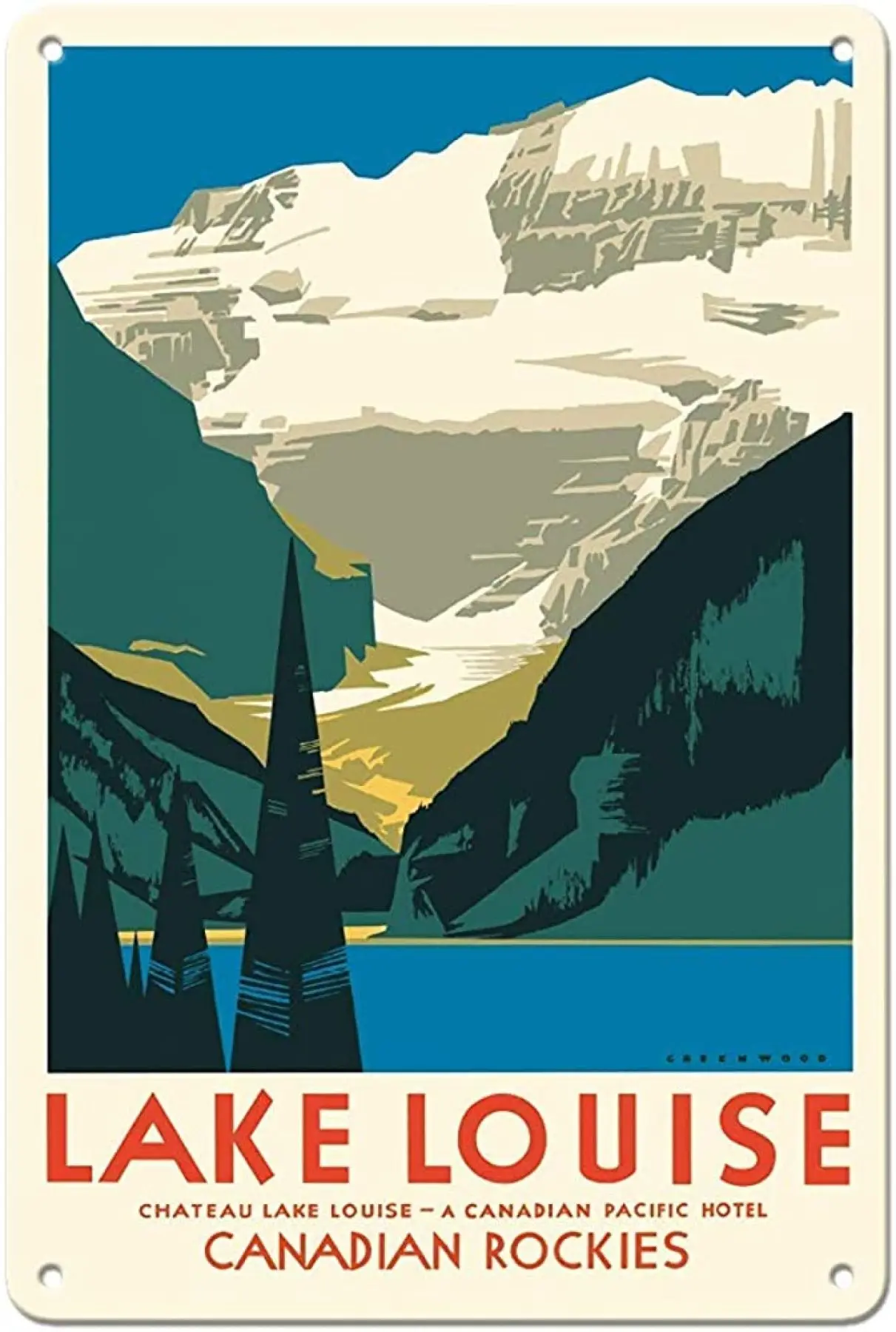 Lake Louise Canadian Rockies Vintage Tin Sign Art Iron Painting Rusty Poster Decoration Aluminum plaque
Lake Louise Canadian Rockies Vintage Tin Sign Art Iron Painting Rusty Poster Decoration Aluminum plaque