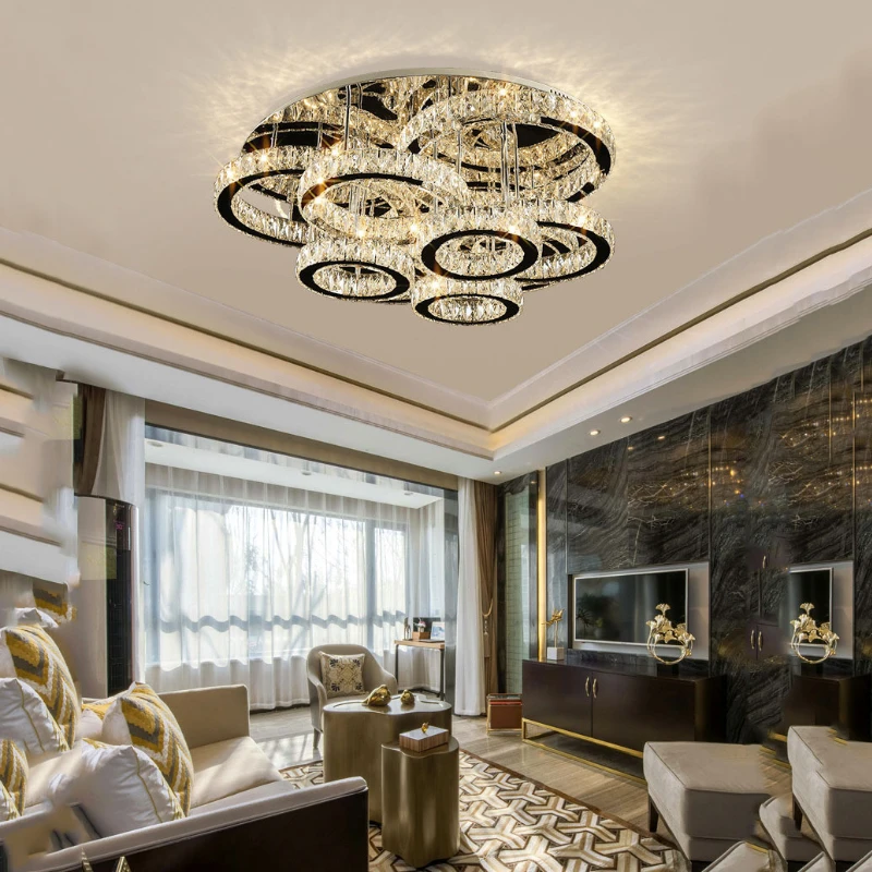Living Room Round Led Remote Control Dimmable Ceiling Lights Chrome Steel Circles Led Mounted Lamp Luxury Modern Lighting Fixtre
Living Room Round Led Remote Control Dimmable Ceiling Lights Chrome Steel Circles Led Mounted Lamp Luxury Modern Lighting Fixtre
