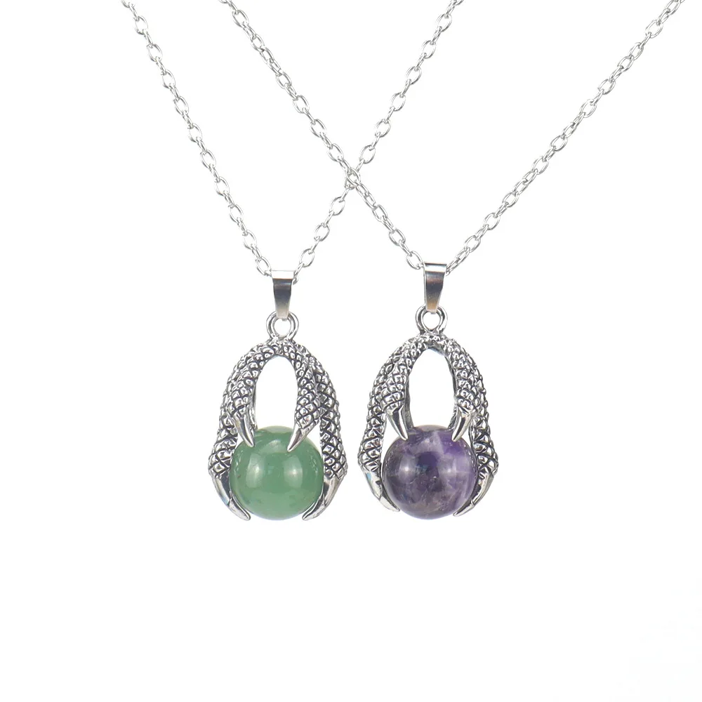 10pcs Natural Crystal Stone Amethyst Aventurine Tiger Eye Beads Dragon Claw Pendant Necklace For Women Men Jewelry
10pcs Natural Crystal Stone Amethyst Aventurine Tiger Eye Beads Dragon Claw Pendant Necklace For Women Men Jewelry