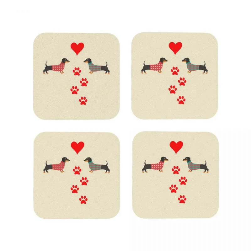 Dachshund, Dackel Dogs Coaster Coffee Mats Leather Placemats Cup Tableware Decoration & Accessories Pads for Home Kitchen Dining 
Dachshund, Dackel Dogs Coaster Coffee Mats Leather Placemats Cup Tableware Decoration & Accessories Pads for Home Kitchen Dining