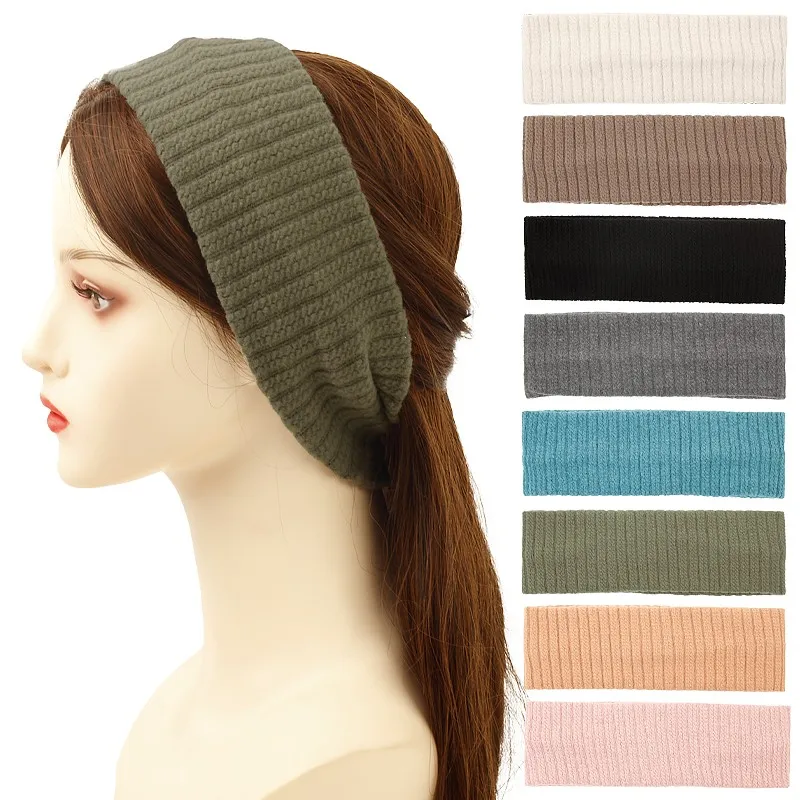 Женская однотонная эластичная повязка на голову в полоску, Повседневная повязка на голову для взрослых, Женский плоский вязаный тюрбан, головной убор, аксессуары для волос
Женская однотонная эластичная повязка на голову в полоску, Повседневная повязка на голову для взрослых, Женский плоский вязаный тюрбан, головной убор, аксессуары для волос