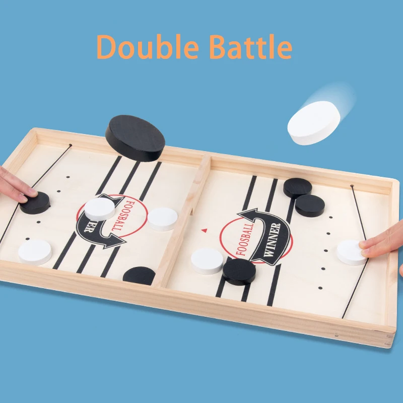 Fast Sling Puck Game Paced Wooden Table Hockey Winner Games Interactive Chess Toys For Adult Children Desktop Battle Board Game 
Fast Sling Puck Game Paced Wooden Table Hockey Winner Games Interactive Chess Toys For Adult Children Desktop Battle Board Game