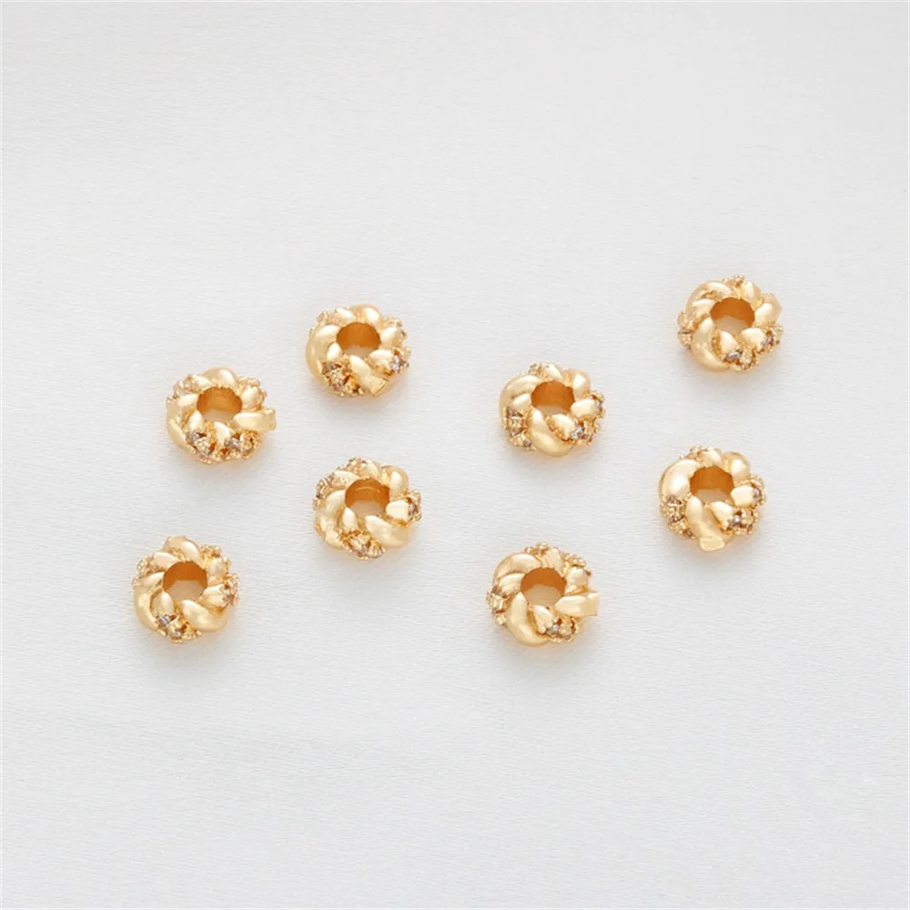 14K gold clad zirconia large hole twist spacer spacer beads diy beads bracelet necklace jewelry accessories
14K gold clad zirconia large hole twist spacer spacer beads diy beads bracelet necklace jewelry accessories