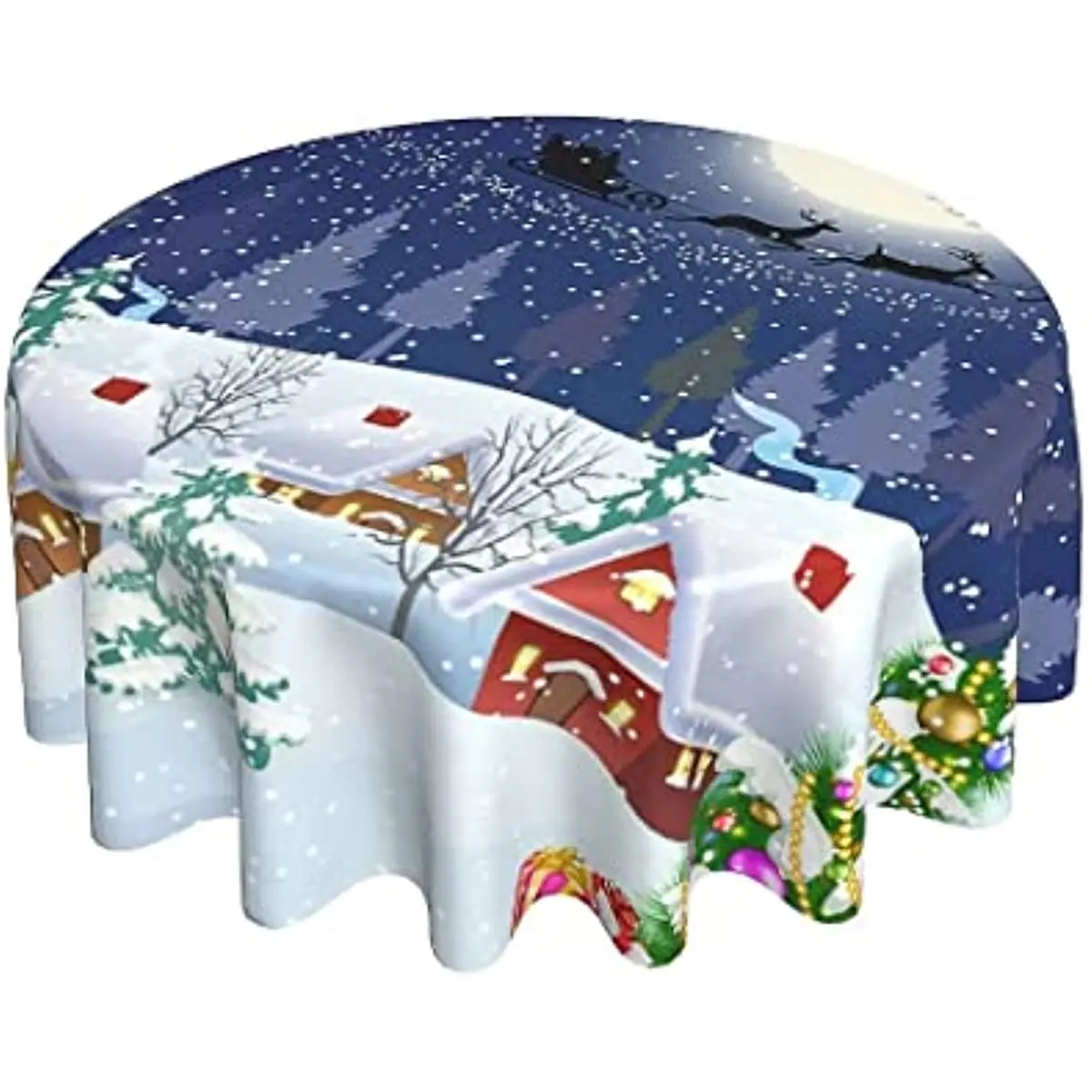 Рождественская скатерть, 60 дюймов, круглая синяя скатерть, зимняя скатерть с изображением снеговика, рождественской елки, Санты, звезд, снег...
Рождественская скатерть, 60 дюймов, круглая синяя скатерть, зимняя скатерть с изображением снеговика, рождественской елки, Санты, звезд, снег...