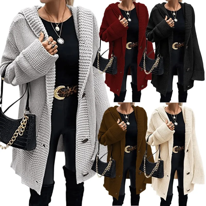 Retro Hooded Knitted Cardigans Women Retro Long Sleeve New All-match Solid Color Soft Casual Knitted Cardigan Tops NEW
Retro Hooded Knitted Cardigans Women Retro Long Sleeve New All-match Solid Color Soft Casual Knitted Cardigan Tops NEW