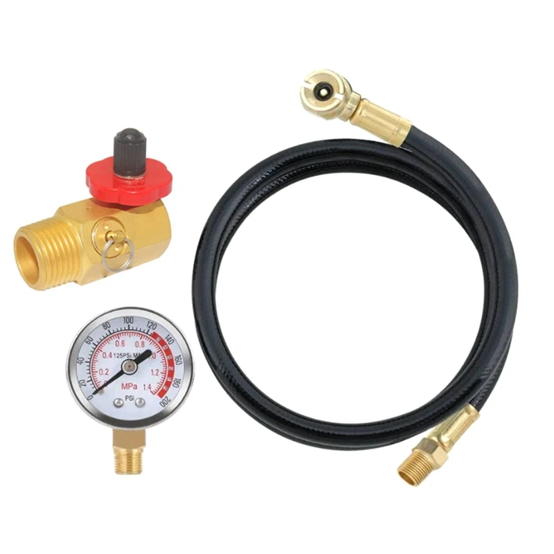 Air Tank Repair Kit W/Safety Valve, Pressure Gauge And 4 Feet Air Tank Hose Assembly Accessory Parts For Portable Carry Tank
Air Tank Repair Kit W/Safety Valve, Pressure Gauge And 4 Feet Air Tank Hose Assembly Accessory Parts For Portable Carry Tank