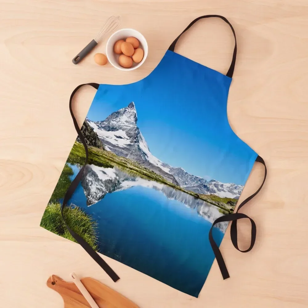 Зеркало Matterhorn швейцарские Альпы/швейцарские произведения искусства фартук для