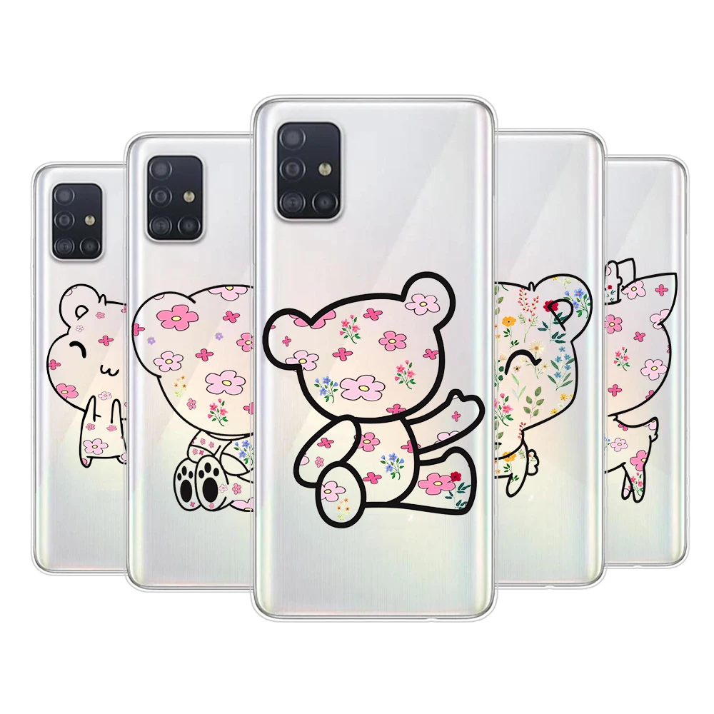 Flower Bear Cute Transparent For Samsung Galaxy A01 A11 A12 A13 A22 A21S A31 A41 A42 A51 A71 A32 A52 A72 A52S Soft Phone
Flower Bear Cute Transparent For Samsung Galaxy A01 A11 A12 A13 A22 A21S A31 A41 A42 A51 A71 A32 A52 A72 A52S Soft Phone