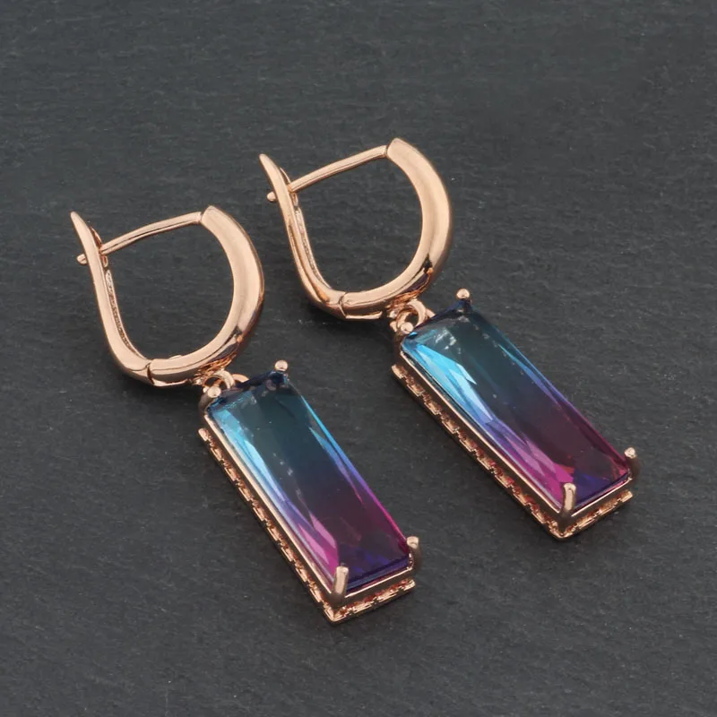 New Luxury Natural Zircon Drop Earrings 585 Rose Gold Color Fashion Women Wedding Jewelry Unique Hollow Square Earrings
New Luxury Natural Zircon Drop Earrings 585 Rose Gold Color Fashion Women Wedding Jewelry Unique Hollow Square Earrings
